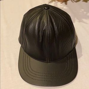 Black Leather Cap